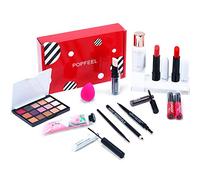 TEMU-SC 14 Pièces Cosmetics Professional Trousse de Maquillage, Makeup Gift Set avec Ombres Paupière, Rouge à Lèvre, Pinceaux, Bâton contour, Correcteur, Mascara