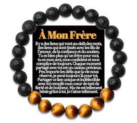 Temulnee Frere Bracelet Cadeau Frère Bracelets A Mon Frere Cadeaux pour Son Grand Frere Cadeau de Soeur Sœur A Ton Petit Frère Homme Anniversaire Noel Cadeau Idee Original Bijoux Perles Idée Bijo