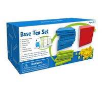 Ten Blocks, Blocks Toys, Color Coded Visual Aid Classroom Ready Logical Thinking Compact Storage, Educational Toys to Teach, Number, Concepts, Place, Value 9.25x4.33x4.33 inches