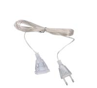 Ten Foot Clear Holiday Light Cord - Transparent Electrical Supply Extension, 220V Power Cable Elongation | Festive Bulb Connector, Decoration Illumination Augmenter, Light String Prolongation C