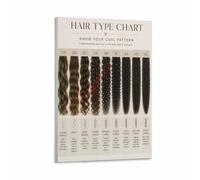 Ten Hair Texture Types 1A through 4C Guide Poster