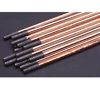 TEN-HIGH 10pcs Tige de Carbone Cylindrique 6mm,Longueur 355m Tige de Carbone Cuivrée pour le Soudage