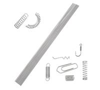 TEN-HIGH 304 Acier inoxydable, fil de ressort, 10 pièces, barre droite Ø 2,2 mm × 1 m pour le bricolage, les bijoux, la construction de modèles et les applications extérieures