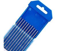 TEN-HIGH Lot de 10 électrodes en tungstène TIG, 2 %, WC20 (gris) pour soudage TIG, 2 mm x 150 mm.