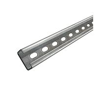 TEN-HIGH Rail à rainure en T galvanisé - 500 x 41 x 41 mm - En alliage d'aluminium perforé - Pour table de routeur, travail du bois, épaisseur de paroi : 2 mm