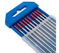 TEN-HIGH Soudage TIG Electrodes de Tungstène avec 2% de Thorium WT20 (Rouge) 2,4mm * 150mm 10 pièces par Paquet