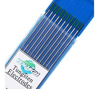 TEN-HIGH Soudage TIG Electrodes de Tungstène Pur WP (Vert) 2,4 * 150 mm de 10 pièces par paquet