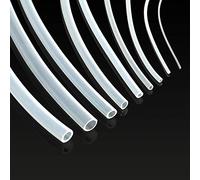 TEN-HIGH Tuyau Silicone Transparent 5mm x 8mm(DI x DE) de Qualité Alimentaire,1,5mm d'épaisseur,longueur 5m, Tuyau pour la Chaîne de Production Alimentaire