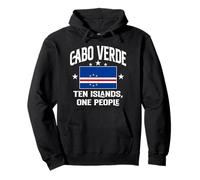 Ten Islands One People Love Cabo Verde avec emblème drapeau Sweat à Capuche