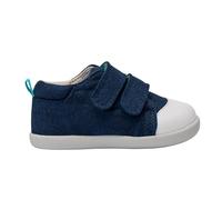 Ten Little First Walker Chaussures pour bébé garçon et fille, légères et respirantes, en coton, antidérapantes, larges pieds, chaussures de marche, bleu marine, 11.7 cm
