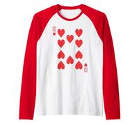 Ten of Hearts | Royal Flush Group Jeu de Cartes à Jouer Manche Raglan