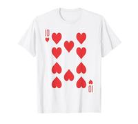 Ten of Hearts | Royal Flush Group Jeu de Cartes à Jouer T-Shirt