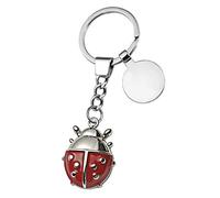 Ten Porte-clés Coccinelle Rouge chromé avec Plaque cod.EL7583 cm 9x3,2x1h by Varotto & Co.