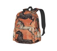 Ten Thousand Horses Sac à dos léger pour voyage, randonnée, trajets quotidiens d'affaires, sac à dos pour ordinateur portable rose pour homme et femme