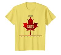 Ten Years of Maple Leaf Magic Canada Cadeau d'anniversaire T-Shirt, Enfant, Citron, 12 Ans