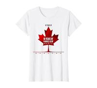 Ten Years of Maple Leaf Magic Canada Cadeau d'anniversaire T-Shirt, Femme, Blanc, XXL