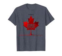 Ten Years of Maple Leaf Magic Canada Cadeau d'anniversaire T-Shirt, Homme, Bleu Chiné, M