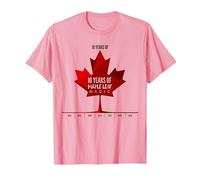 Ten Years of Maple Leaf Magic Canada Cadeau d'anniversaire T-Shirt, Homme, Rose, L