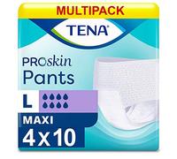 Tena Case Saver 4X Lot de 10 culottes absorbantes pour incontinence, taille L (100 - 135 cm)