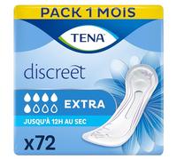 TENA Discreet Extra - Serviettes Incontinence Femme - Post-accouchement - Protections Absorbantes pour Fuites Urinaires Modérées - 72 Serviettes (Pack 1 Mois)