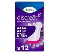 Tena Discreet Maxi nuit Serviettes d’incontinence pour femmes - 12 serviettes