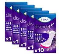 TENA Discreet Serviette Hygiénique de Nuit Normal Night 10 unités - Lot de 5