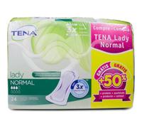 Tena Discreet Serviettes Absorbantes d'Urine Léger Normal 24 + 12