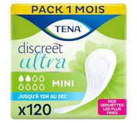 TENA Discreet Ultra Mini - Serviettes Incontinence Femme - x120 Pack 1 mois
