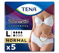 TENA Silhouette Normal Blanc Lot de 5 culottes d'incontinence Taille L