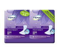 TENA Lady Maxi Lot de 2 paquets de 6 serviettes de nuit