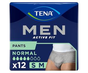 TENA Men Act.Fit Inkontinenz Pants Norm. S/M grau, 12 pc Pantalons