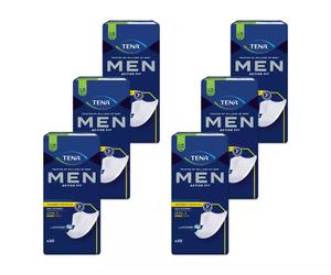 TENA Men Active Fit Niveau 2 Protections anatomiques pour hommes Coquilles Carton (6 x 20 pièces)