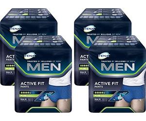 Tena Men Active Fit Plus Lot de 4 paquets de 9 culottes Taille M