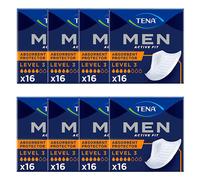 TENA Men Active Fit Protection Absorbante Niveau 3 Taille unique Lot de 8 x 16 unités