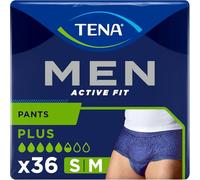 Tena Sous-vêtements absorbants Men Active Fit – Fuites urinaires modérées à fortes – Taille M – 36