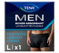 TENA Men - Caleçon de Protection Lavable Homme - Pour les Fuites Urinaires Légères - Coupe Classique - Noir - L