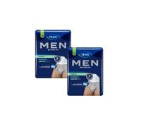 TENA MEN Lot de 18 boxers absorbants normaux pour fuites urinaires, élastiques, jetables, pour homme, taille S/M, Gris