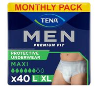 Tena Men Niveau 4 Large Sous-vêtements pour Fuites Urinaires / Incontinence (Pack 1 mois de 40 Sous-vêtements)
