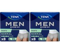 TENA Men Pants Active Fit L/XL Gris x8 (Lot de 2)