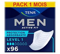 TENA Men Protections Absorbantes Niveau 1 Incontinence Homme - Pour Fuites Urinaires Légères - 96 Protections (Pack 1 mois) 12 unités (Lot de 8)