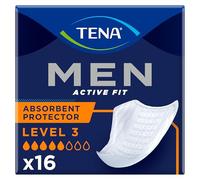 Tena Men Super Niveau 3, Pack de 16 Protections | Incontinence Homme - Fuites Modérées à Fortes - Forme Anatomique Masculine - Neutralise les odeurs sans parfum