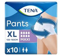 TENA Pantalon maxi extra large (XL) lot d'escorte mensuel, culottes absorbantes, élastiques et jetables, pour fuites urinaires, aussi bien pour elle que pour lui, discrètes et confortables, 4 paquets