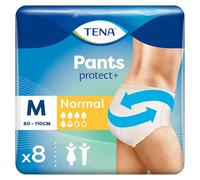 TENA Pants Normal Medium (M) - Slip absorbant, élastique et jetable, pour fuite urinaire, culotte pour elle et pour lui, unisexe, discrète et confortable, 1 lot de 8 pièces