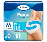 TENA Pants Plus - Sous-vêtements Incontinence - Taille M - 9 Unités | Sous-vêtements Absorbants Jetables Unisexes - Fuites Fortes - Confortable et Doux pour la peau