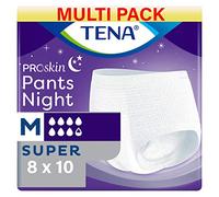 Tena Proskin Lot de 8 paquets de 10 culottes Night Super Medium