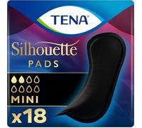 Tena Silhouette Mini Protège-Slip Noir Absorbants Offre 4 Paquets De 18 Pz