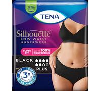 TENA Silhouette Noir Taille Basse Taille L 27 Culotte pour Fuite Urinaire Élastique Jetable pour Femme
