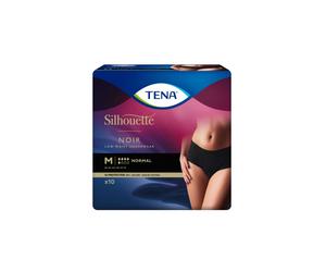 Tena Silhouette Normal Noir - Taille basse Medium - 6 paquets de 10 protections