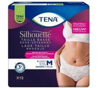 Tena Silhouette Plus Blanc Taille Basse M 12 Pièces