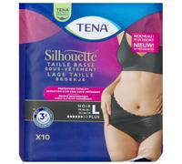 Tena Silhouette Plus Noir Taille Basse L 10 Pièces